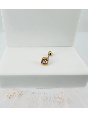 Trend Kapında Zirkon Taşlı Uç Kısmı : Pirinç Kıkırdak Bar Uzunluğu : 6 mm / Bar Kalınlığı 0.8 mm / Top Boyu 3 mm - PT0015-1