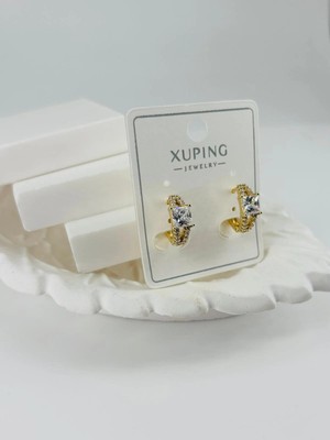 Trend Kapında Zirkon Taşlı Pirinç Zirkon Küpe - KP00332
