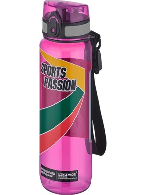 Uzspace Sports Passion 500 ml Su Matarası Kaydırmaz Tutma Özelliği Pembe