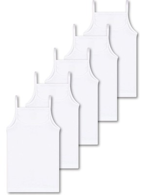 Panfilia %95 Pamuklu Kız Çocuk Ince Askılı 5'li Atlet Set / Fanila / Iç Giyim