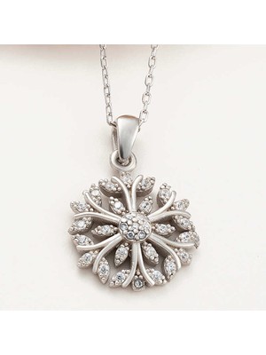 Tienda Elegante ​Gümüş Çiçek Kadın Kolye