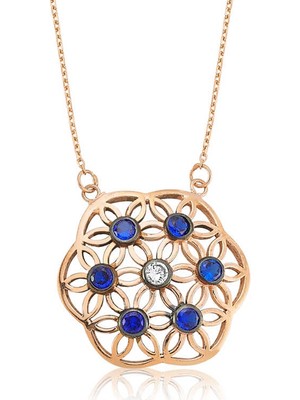 Tienda Elegante Gümüş Yaşam Çiçeği Bayan Kolye