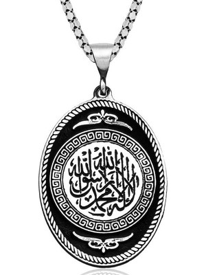 Tienda Elegante Gümüş Kelime-i Tevhid Kolye