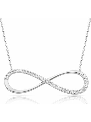 Tienda Elegante Gümüş Sonsuzluk Bayan Kolye