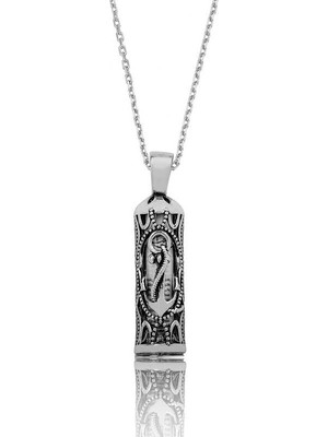 Tienda Elegante Gümüş Deniz Çapası Cevşen Dualı Kolye