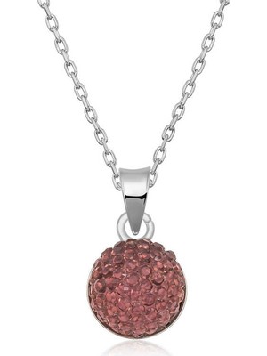 Tienda Elegante Gümüş Kristal Taşlı Kadın Kolye