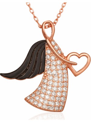 Tienda Elegante Gümüş Melek Anne Bayan Kolye