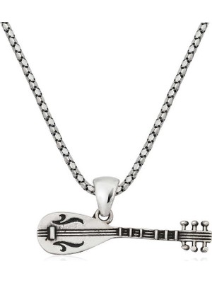 Tienda Elegante Gümüş Saz Erkek Kolye