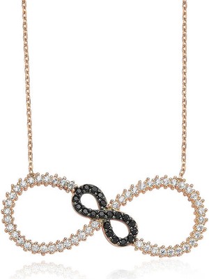 Tienda Elegante Gümüş İki Sonsuzluk Bayan Kolye