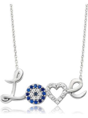Tienda Elegante Gümüş Love Bayan Kolye