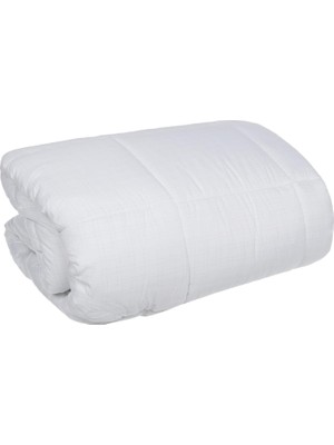Taç Relax Düz Polyester Yorgan, Beyaz, King Size
