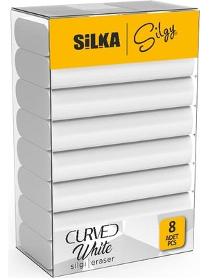 Silka Curved White Silgi, 8'li, Sg.52