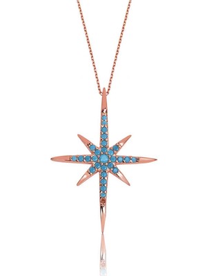 Tienda Elegante Gümüş Kutup Yıldızı Bayan Kolye