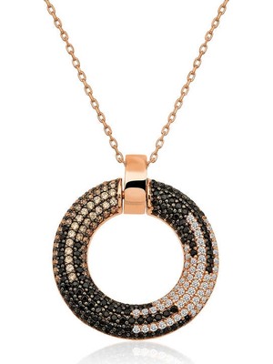 Tienda Elegante ​Gümüş Rose Halka Bayan Kolye