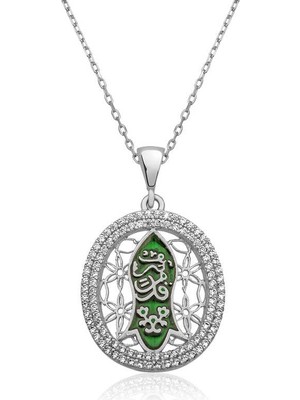 Tienda Elegante Gümüş Nal-i (KADEM-İ) Şerif Bayan Kolye