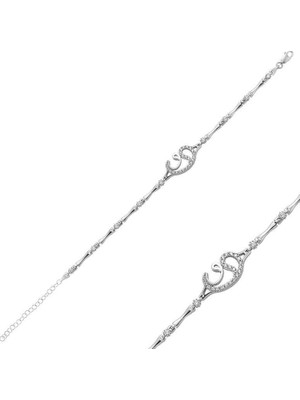 Tienda Elegante Gümüş Vav Bayan Bileklik