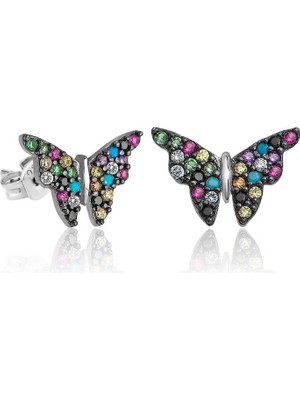 Tienda Elegante ​Gümüş Mix Kelebek Küpe