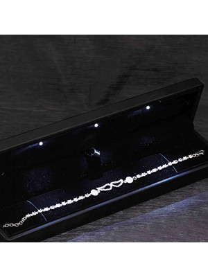 Tienda Elegante Gümüş Işıklı Kutulu Melek Kanadı Kadın Bileklik