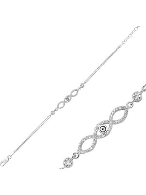 Tienda Elegante Gümüş Üç Sonsuzluk Bayan Bileklik