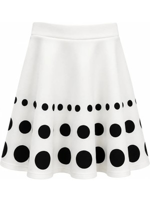 Zelish My Sister Beyaz Puantiye Mini Etek