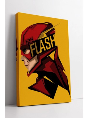 Mushen Studio The Flash Çizim Tasarım Kanvas Duvar Dekoru Süper Kahraman Temalı Modern Dekoratif Tablo Kanvas Tabl