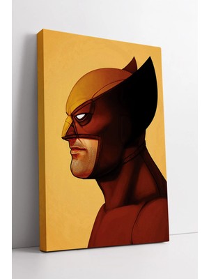 Mushen Studio Wolverine Portre Minimal Karakter Tasarım Modern Tarz Dekoratif Kanvas Duvar Tablosu Kanvas Tablo Du