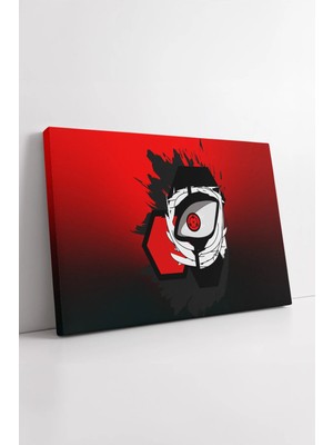 Mushen Studio Naruto Uchiha Sharingan Kırmızı Siyah Minimal Anime Tasarım  Modern Oda Duvar Dekoru Kanvas Tablo Du