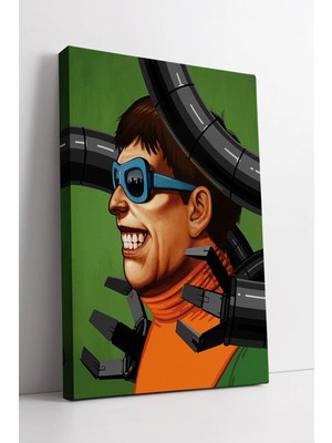 Mushen Studio Doctor Octopus Stilinde Mekanik Kollar Tasarımlı Portre  Modern Duvar Dekoru Kanvas Tablo Duvar Deko