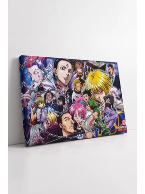 Mushen Studio Hunter x Hunter Kurapika Gon Killua Hisoka Anime Karakter Kolajı Renkli Dinamik Kanvas Tablo Duvar D
