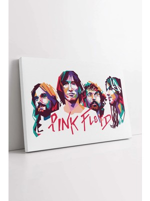 Mushen Studio Pink Floyd , Müzik Grubu Premium Kanvas, Ofis Salon Oturma Odası Yatak Odası Antre Kanvas Tablo Duva
