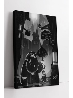 Mushen Studio Harry Potter Hagrid Çizim Sahnesi Büyü Dünyası Temalı  Masalsı Duvar Dekoru Kanvas Tablo Duvar Dekor