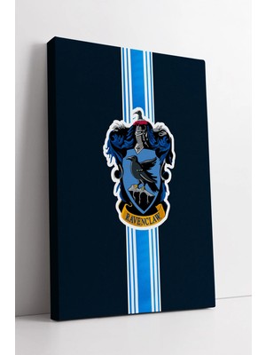 Mushen Studio Ravenclaw Arması Mavi Hogwarts Evi Temalı Şık Minimalist Büyü Dünyası Tasarım Kanvas Tablo Duvar Dek