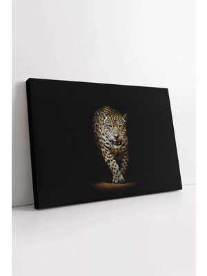Mushen Studio Leopar , Yırtıcı Kedi Kanvas, Leopar Portresi Tablo, Premium Kalite, Dekoratif Tablo Kanvas Tablo Du