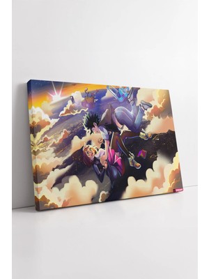 Mushen Studio Boku No Hero Deku Uraraka Anime Çift Tasarım Renkli Aksiyon Temalı Kanvas Duvar Tablosu Kanvas Tablo