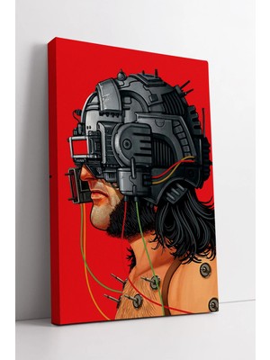 Mushen Studio Cyber Experiment Portre Çizim Bilim Kurgu Tarzı Retro Future Konsept Modern Duvar Kanvas Tablo Duvar