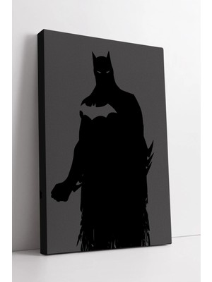 Mushen Studio Batman Silüet Tasarımlı Karanlık Atmosfer  Modern Ev ve Ofis Için Duvar Dekoru Kanvas Tablo Duvar De