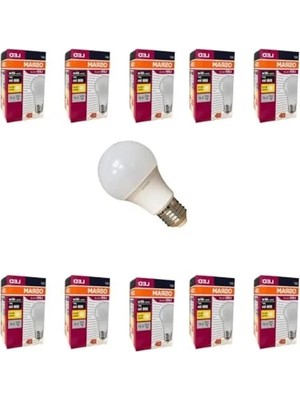 Aesco LED Ampul, 8.5W Güç, 2700K Sıcak Sarı Işık ile Enerji Tasarruflu 10'lu Paket