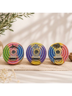 Coconat Kalimba Batikli El Yapımı Kalimba Renkli Kalimba