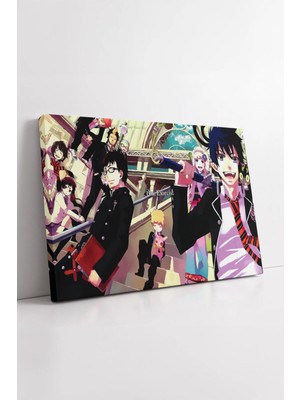 Mushen Studio Blue Exorcist Anime Karakterleri Renkli Japon Aksiyon Temalı Modern Duvar Dekor Kanvas Tablo Duvar D