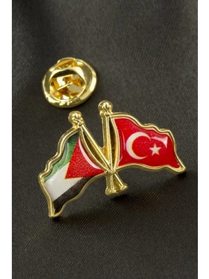 Aesco Ay Yıldız Filistin Yaka Rozet