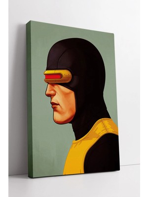 Mushen Studio Cyclops Profil Çizimi Retro Çizgi Roman Estetik Karakter Portre Modern Duvar Sanat Kanvas Tablo Duva