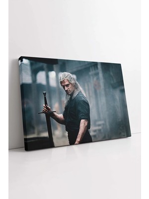 Mushen Studio The Witcher Film Afişi Dekoratif Yatay , Trend Film Premium Modern Kanvas Duvar Dekoru Kanvas Tablo