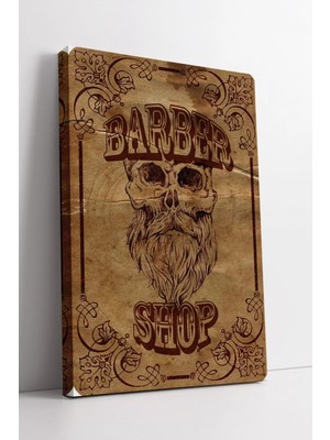 Mushen Studio Vintage Barber Shop Temalı Erkek Kuaförü Için Retro Stil Dekoratif Duvar Kanvas Tablo Duvar Dekoru S