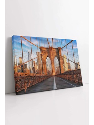 Mushen Studio Brooklyn Köprüsü , New York Tablo, Her Mekana Uygun Dekoratif Tablo, Lüks Tablo Kanvas Tablo Duvar D