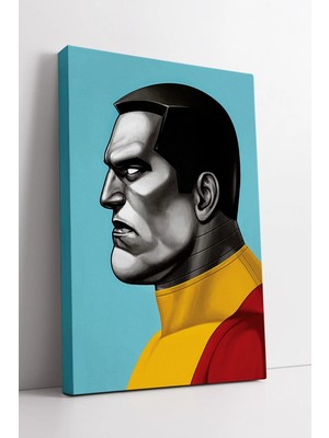Mushen Studio Colossus Profil Çizimi Çizgi Roman Tarzı Güçlü Karakter Portre Modern Duvar Sanat Kanvas Tablo Duvar