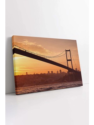 Mushen Studio Boğaz Köprüsü , Istanbul Boğazı Tablo, Istanbul Manzarası Kanvas, Premium Lüks Tablo Kanvas Tablo Du