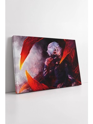Mushen Studio Tokyo Ghoul Kaneki Ken Kırmızı Enerji Karanlık Güç Anime Aksiyon Tasarım  Dekoru Kanvas Tablo Duvar