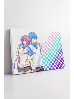 Mushen Studio Kuroko No Basket Kuroko ve Momoi Anime Renkli Çift Çizimi Modern Genç Odası Kanvas Tablo Duvar Dekor