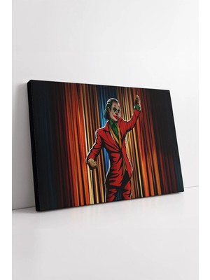 Mushen Studio Joker Sahne Işıkları Önünde Çizim Stilinde Renkli Dinamik Modern Dekoratif Kanvas Duvar Tablosu Kanv