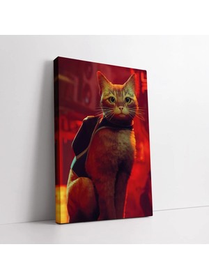 Mushen Studio Stray Game Cat Oyunu Kanvas Tablo Duvar Dekoru Salon Ofis Yatak Odası